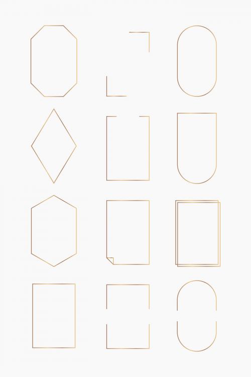Collection of various frames template vector - 1214852