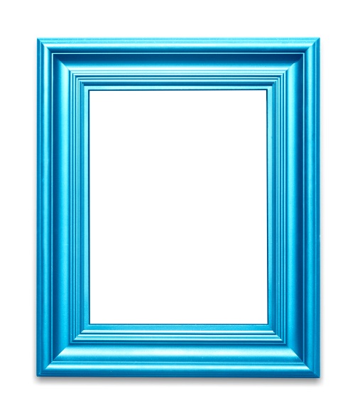 Blue photo frame mockup - 2021784