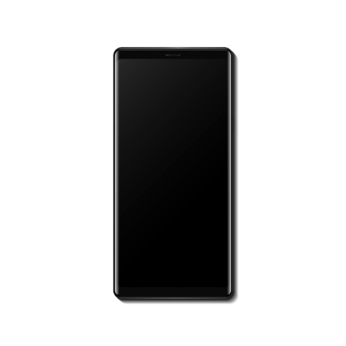 Black cellphone screen mockup transparent png - 2022696