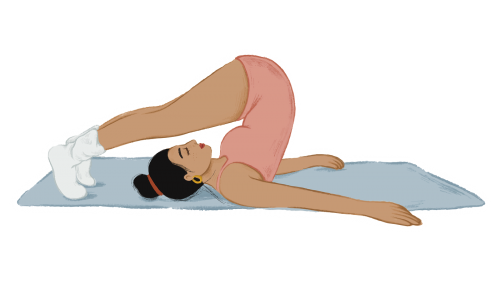 Girl doing a Halasana yoga pose sticker - 2023351