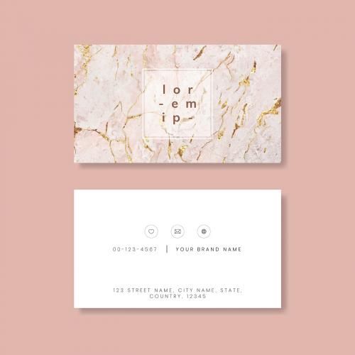 Marble textured business card vector - 1218400