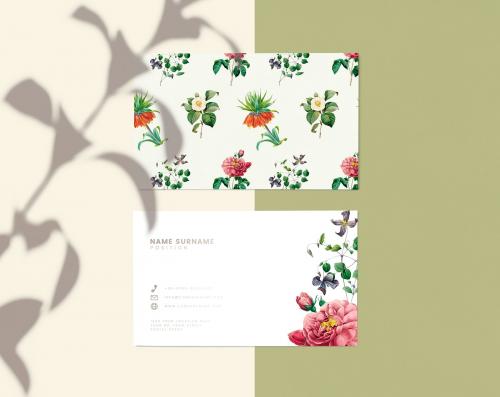Floral business card template mockup - 564410