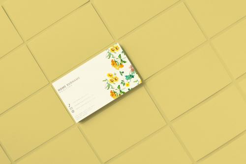 Floral business card template mockup - 564416
