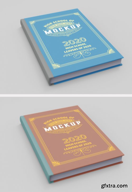Hardcover Book Cover Mockup 345718581