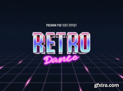 80s style retro and classic text effect