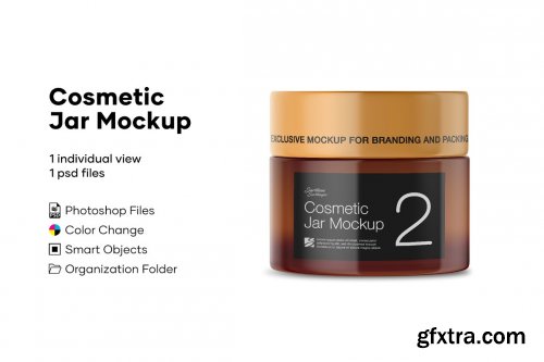 CreativeMarket - Cosmetic Jar Mockup 4888304