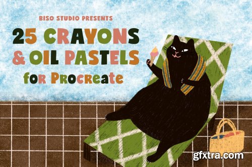 CreativeMarket - Crayons & Oil Pastels for Procreate 4810408