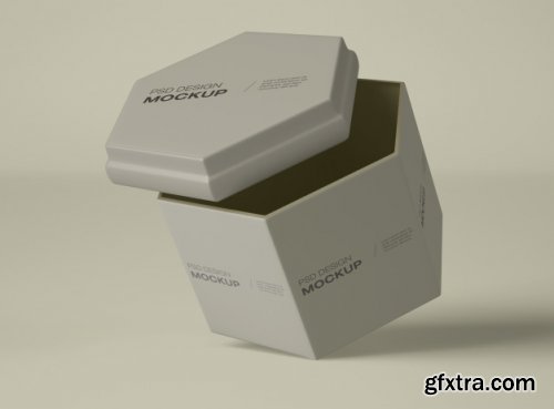 Box packaging mockup