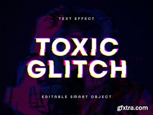 Glitch Text Effect Mockup 347947249