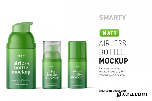 CreativeMarket - Matte airless bottle mockup 4850583