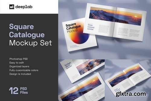 CreativeMarket - Square Catalogue Mockup Set 4944707