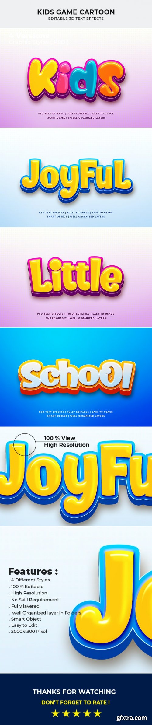GraphicRiver - Kids Game Cartoon 3d Text Effect Mockup 26635961