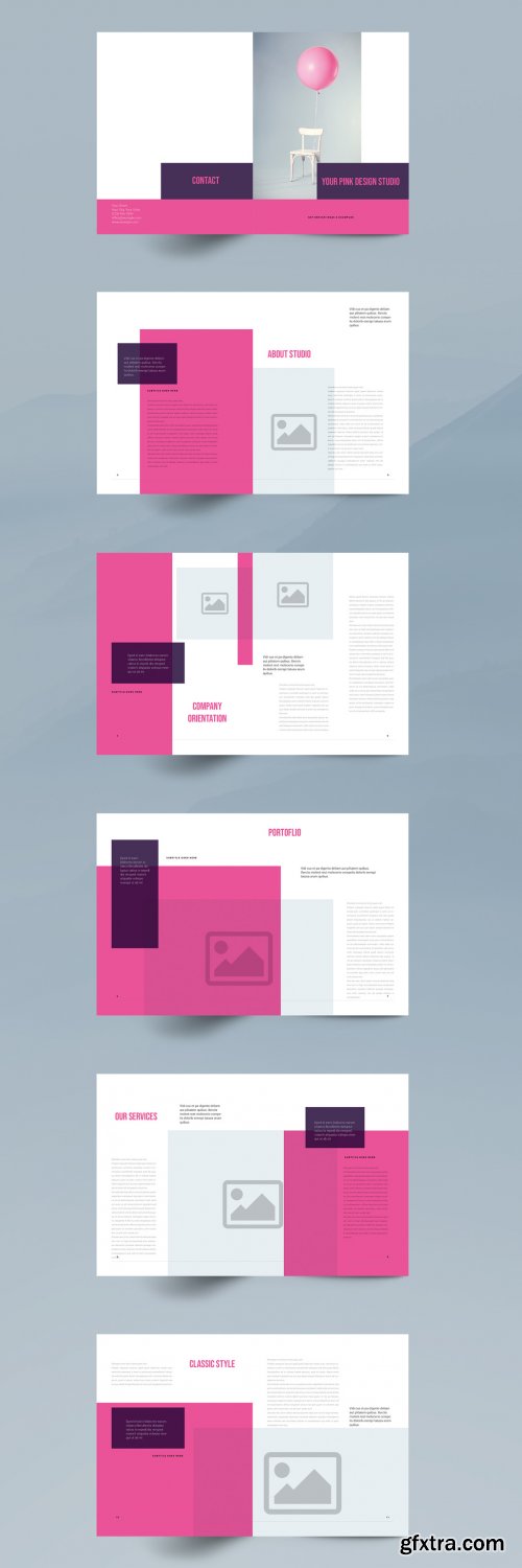 Pink Brochure Layout 351690355