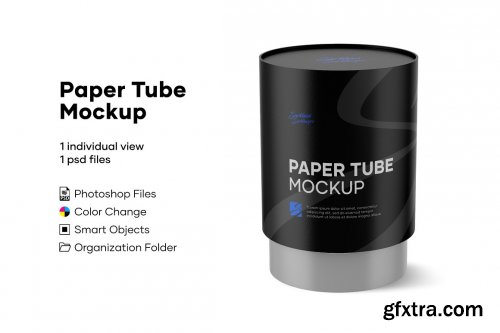 CreativeMarket - Paper Tube Mockup 4972504