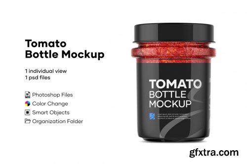 CreativeMarket - Tomato Bottle Mockup 4972577