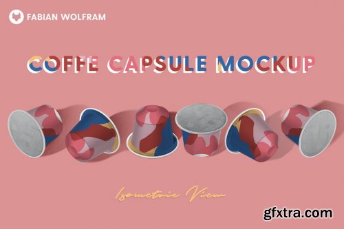 CreativeMarket - Coffee Capsule Mockup (Isometric) 4848223