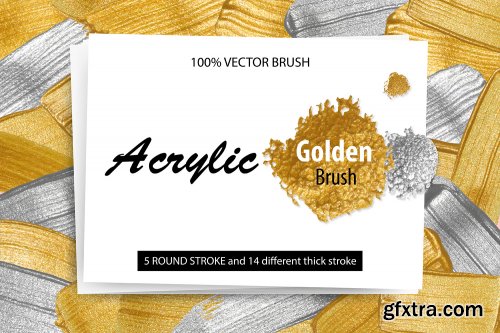 Acrylic metallic golder brush