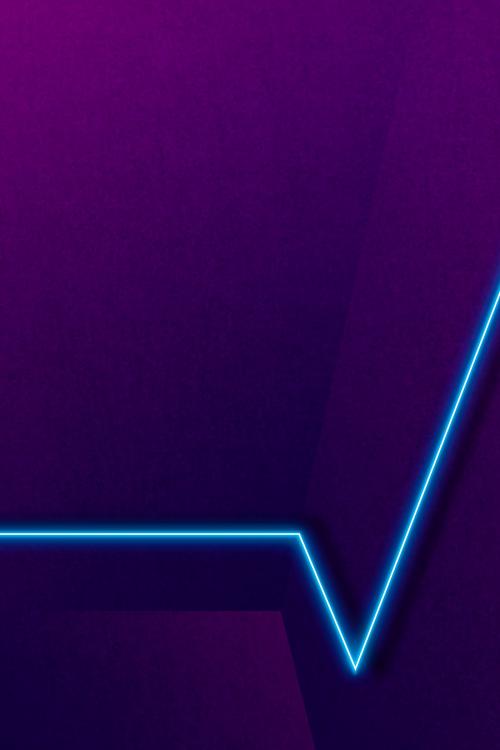 Blue glowing line on purple background vector - 1210535
