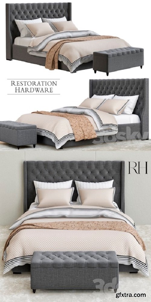 Restoration hardware gray bedroom