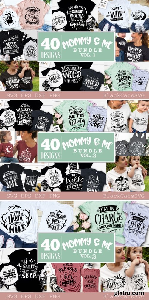 Mommy and Me SVG Bundle 40 Designs Vol 2 4243041