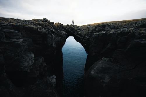 View of natural arch on Snaefellsnes Peninsula, Iceland - 2042773