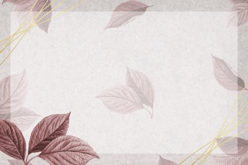 Hand drawn cherry leaf pattern vector - 1214387