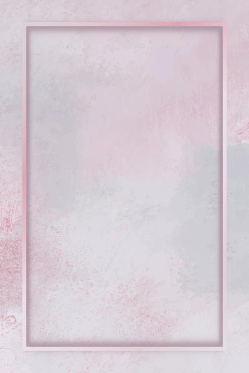 Rectangle frame on pink background template vector - 1217177