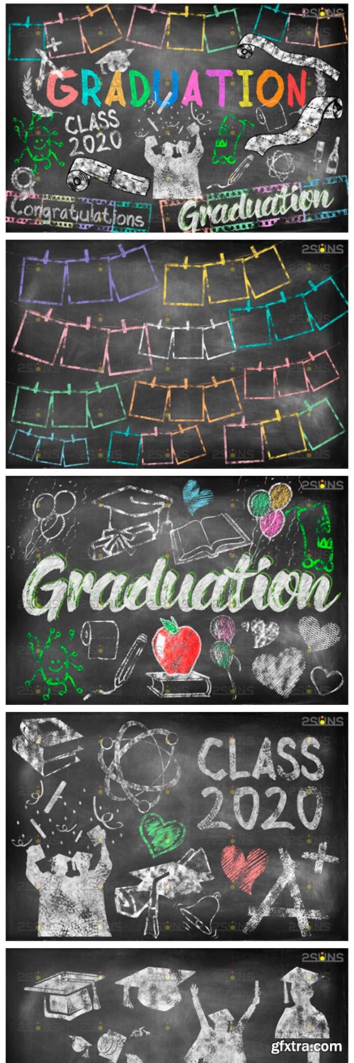 Overlay Graduation Sidewalk Chalk Art 4253232