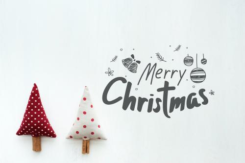Merry Christmas greeting card mockup - 520032