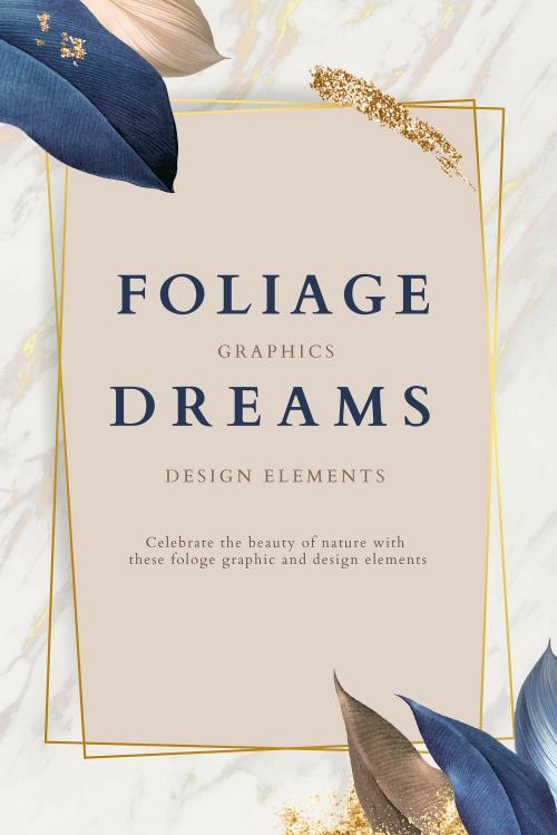 Foliage dreams design elements vector - 1224810