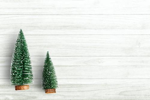 Christmas decorations on table background mockup - 520066