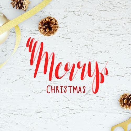 Merry Christmas greeting card mockup - 520077