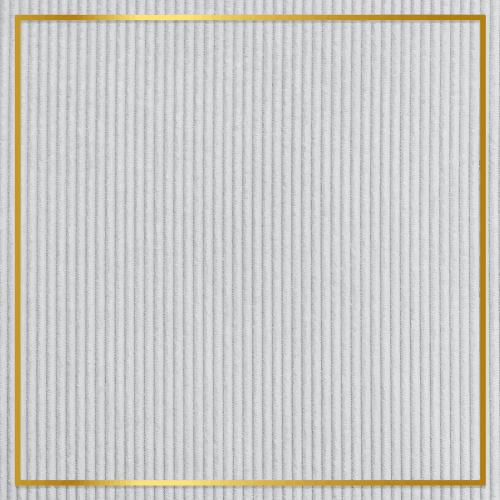 Gold frame on gray corduroy textured background vector - 1210870