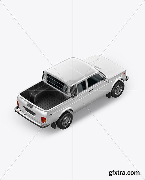 Pickup Truck Mockup - Top Back HalfSide 59259