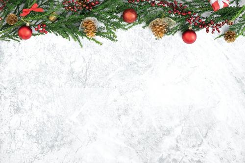 Festive Christmas decorated background mockup - 520127