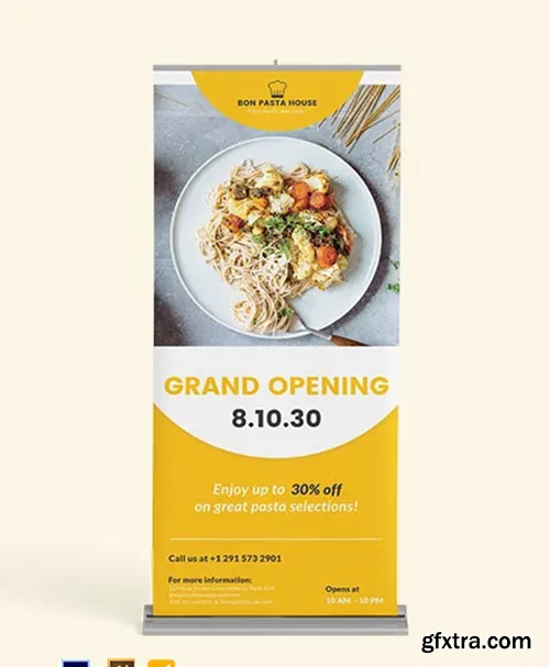 Grand Opening Roll Up Banner Template