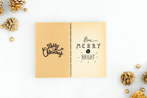 Christmas sketches in a notebook mockup - 520133