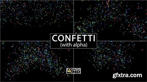 Videohive Confetti (With Alpha) 4K 25170235
