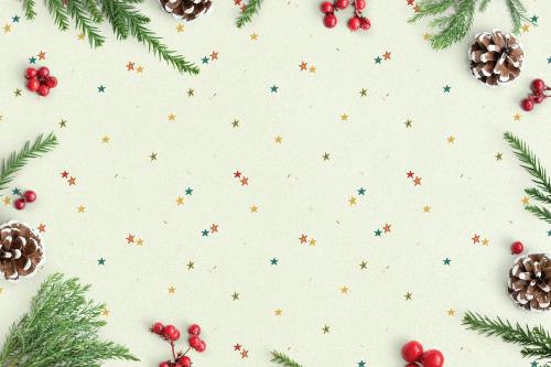 Christmas decorations on table background mockup - 520150