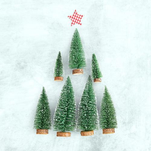 Cute Christmas tree flatlay design - 520228
