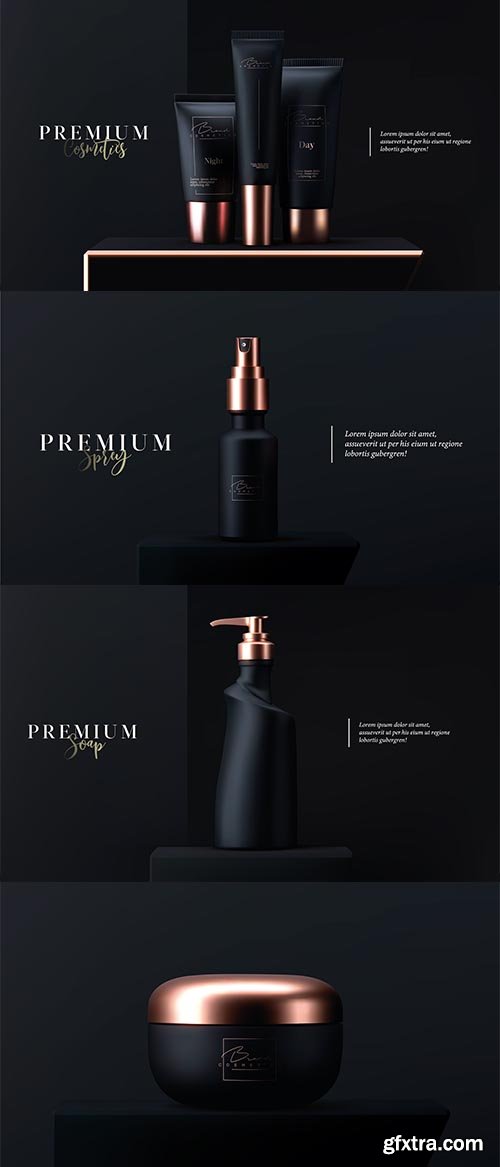 Beautiful cosmetic template for ads makeup products brand