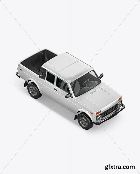 Pickup Truck Mockup - Top HalfSide View 59252