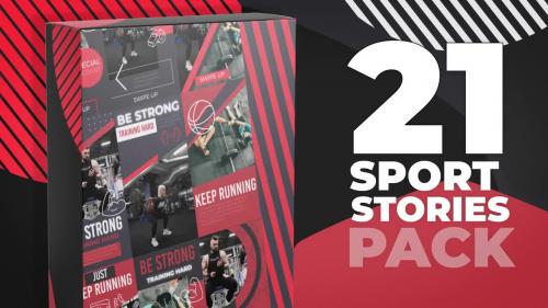 MotionArray - 21 Sport Stories Pack - 487052