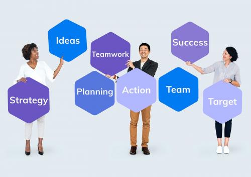 Business team planning and taking action - 504317