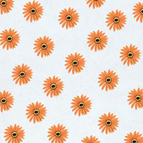 Orange gerbera patterned banner or wallpaper - 2210261