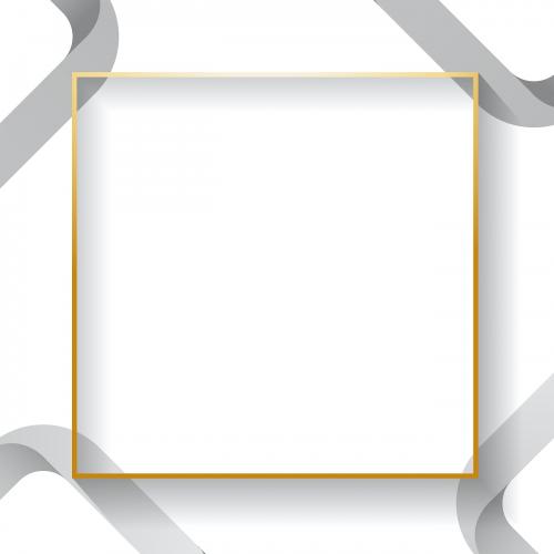 Blank white square abstract frame vector - 1209468