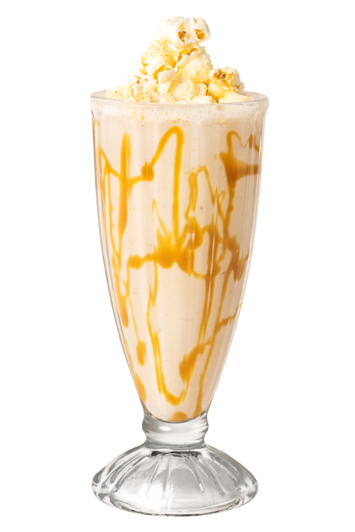 Caramel popcorn vanilla milkshake transparent png - 2280540
