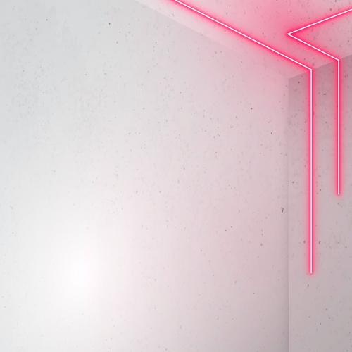 Pink glowing lines on light background vector - 1210621
