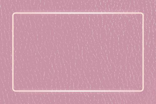 Pink gold frame on pink leather background vector - 1211178