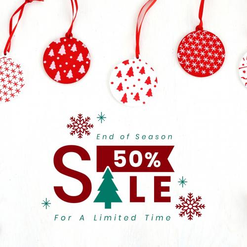 50% Christmas sale sign mockup - 519970